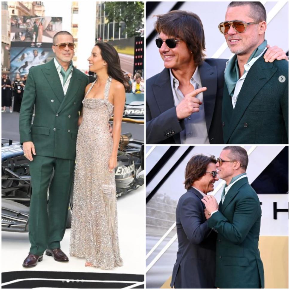 După 30 de ani, Brad Pitt şi Tom Cruise au făcut senzaţie pe covorul roşu la premiera filmului F1, la Londra: "Fraţi din mame diferite" 983548