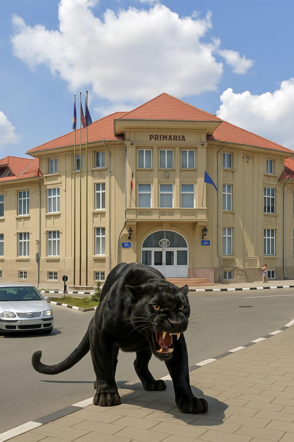 Festival de meme-uri pe internet cu pantera neagră în România: Felina ba mănâncă o șaorma la terasă, ba duce sticle la reciclat 986239