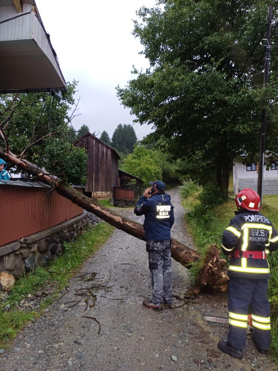 Imaginile dezastrului lăsat în urmă de furtuni și vijelii: Copacii au fost smulși de rafale de peste 100 km/h. Sunt pagube în 19 județe 987690