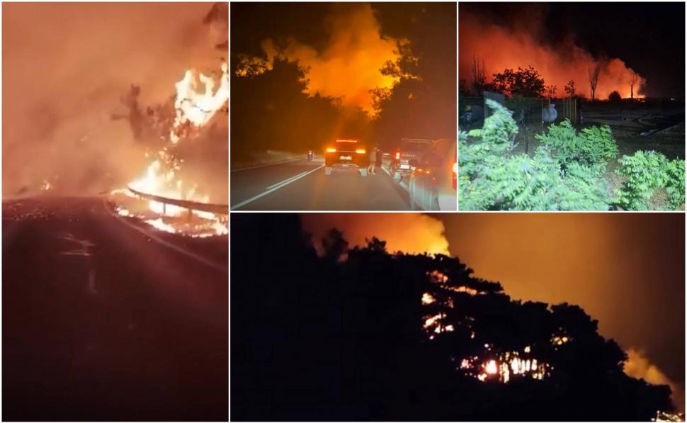Incendiu în Thassos. Flăcările au ajuns până la drum. Au fost trimiși pompieri din Kavala, pene de curent pe insulă 987969