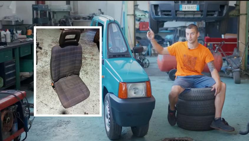Cea mai îngustă mașină din lume are doar 50 de centimetri lățime. A fost construită de un mecanic auto din Italia 989215