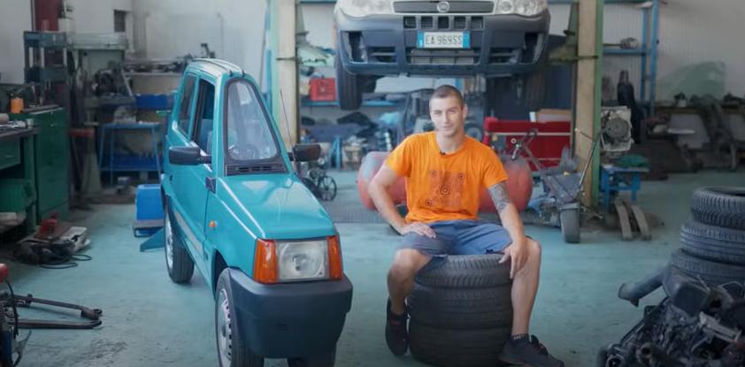 Cea mai îngustă mașină din lume are doar 50 de centimetri lățime. A fost construită de un mecanic auto din Italia 989219