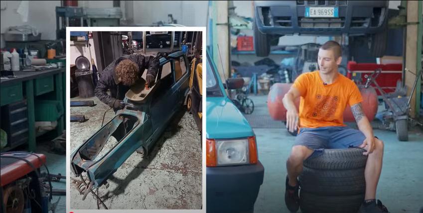 Cea mai îngustă mașină din lume are doar 50 de centimetri lățime. A fost construită de un mecanic auto din Italia 989220