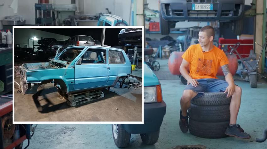 Cea mai îngustă mașină din lume are doar 50 de centimetri lățime. A fost construită de un mecanic auto din Italia 989221