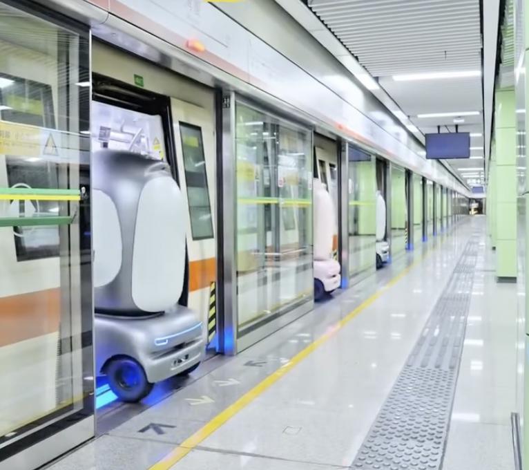 În China, roboții de livrare circulă cu metroul pentru a aproviziona magazinele. Cum arată „pinguinii” din Shenzhen care fac istorie 990234