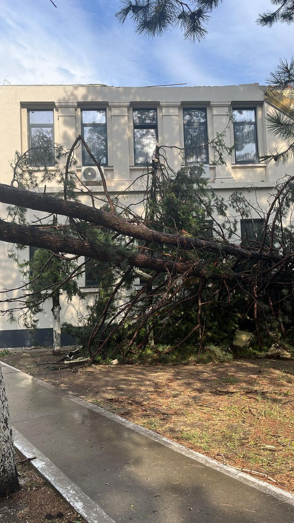 MAI, anchetă la Academia de Poliţie, după pagubele mari provocate de furtună. Acoperişul a fost smuls şi sălile au fost inundate 990725