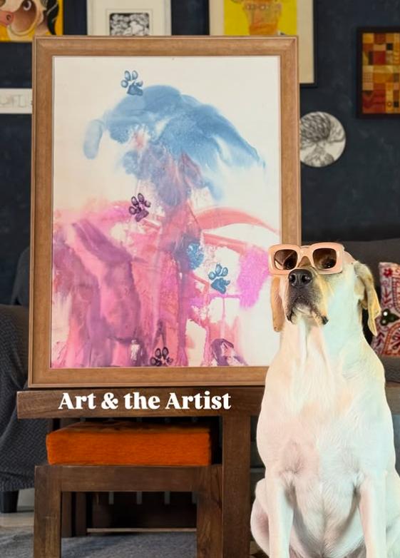 Dali a ajuns celebră în toată lumea. A fost salvată de pe străzi când era pui, iar acum pictează pentru a ajuta alți câini  992349