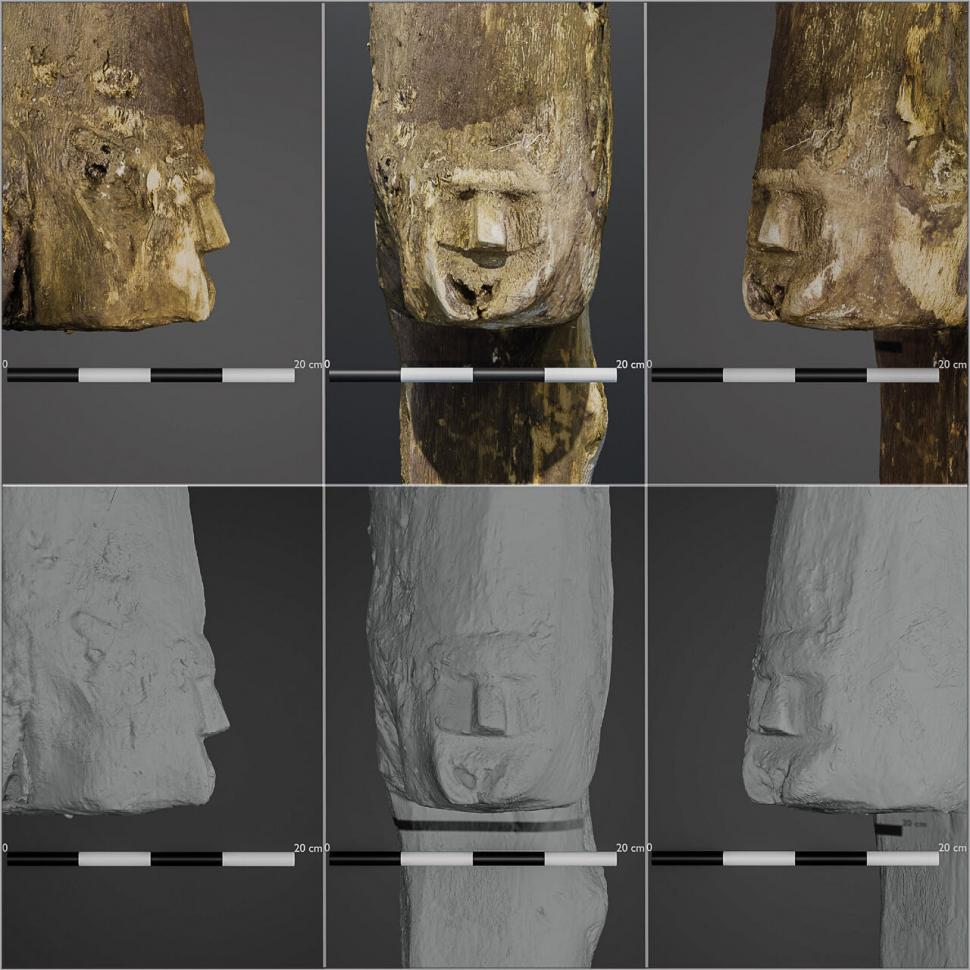 Descoperire uimitoare sub apă: Fața sculptată care a supraviețuit un mileniu. Scafandrii au găsit un chip uman străvechi într-un lac 992443