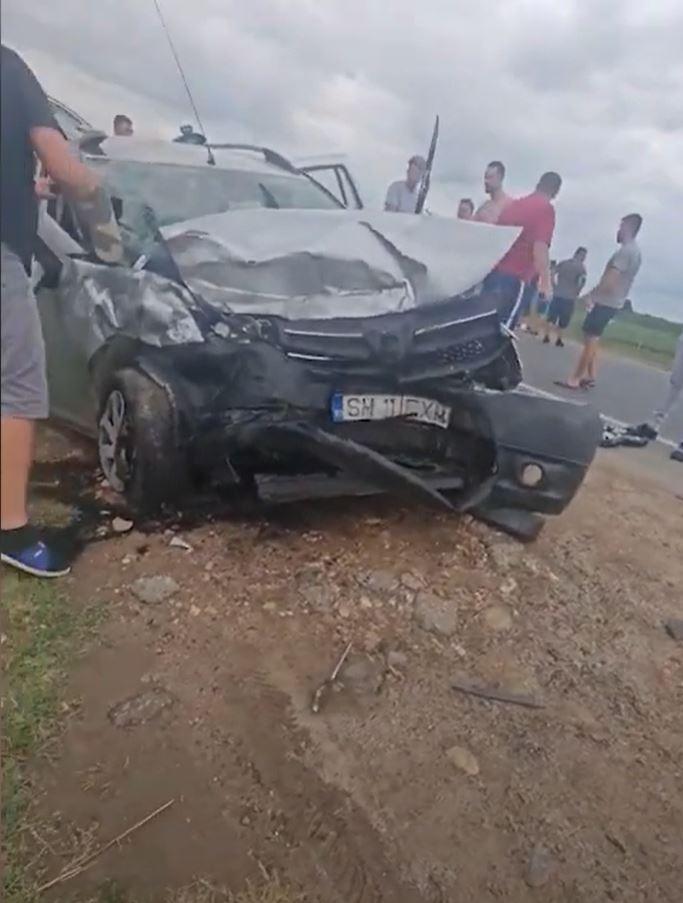 Accident grav în Timiş. O maşină de poliţie s-a răsturnat în timpul unei misiuni, după ce şoferul din faţă a frânat brusc 993951