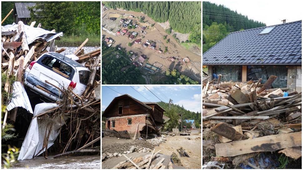 Imagini tulburătoare, care arată cât de violente au fost furtunile din Suceava: case luate cu totul de ape, drumuri și poduri distruse 994179