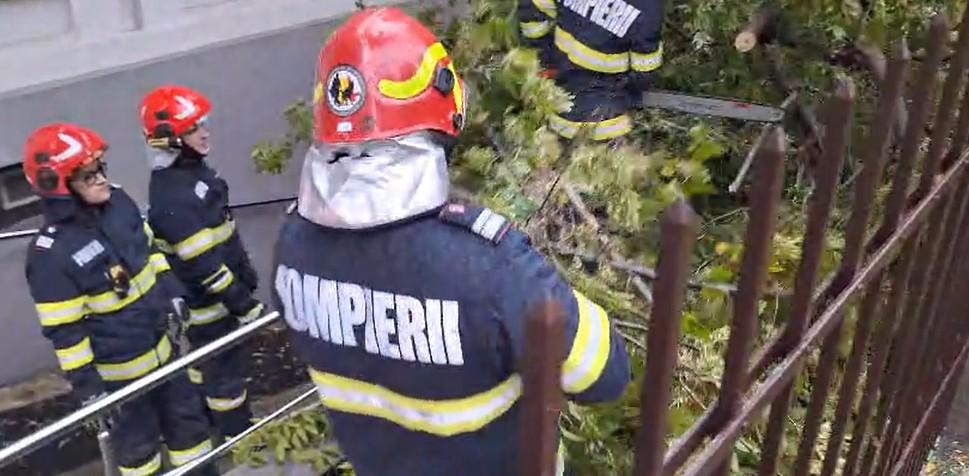 Cod roșu de furtună puternică la Iași. Mai mulți copaci au fost doborâți, opt mașini avariate și străzi inundate 996769