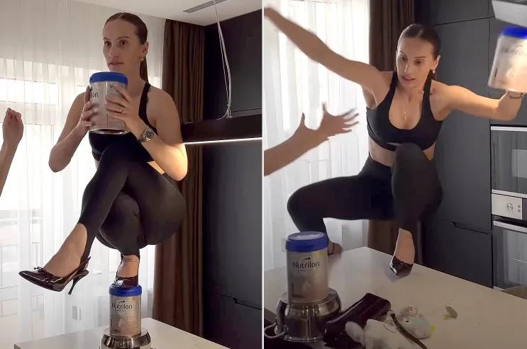 O vedetă de pe TikTok și-a rupt coloana vertebrală încercând provocarea cu stiletto a lui Nicki Minaj. Mariana născuse recent 996396