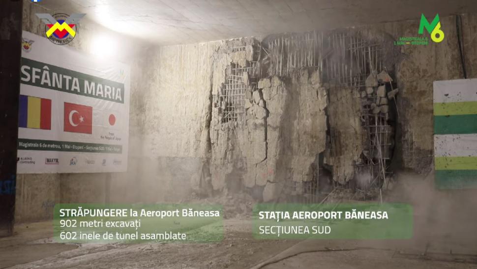 Scutul de forare "Sfânta Maria" finalizează primul segment de tunel între viitoarele stații de metrou Tokyo și Aeroport Băneasa 999750