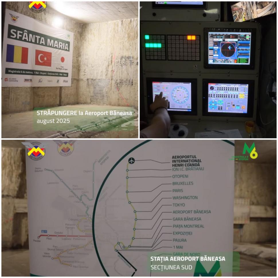 Scutul de forare "Sfânta Maria" finalizează primul segment de tunel între viitoarele stații de metrou Tokyo și Aeroport Băneasa 999751