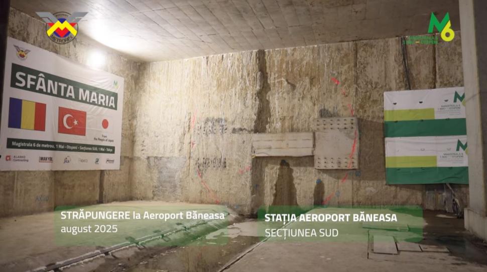 Scutul de forare "Sfânta Maria" finalizează primul segment de tunel între viitoarele stații de metrou Tokyo și Aeroport Băneasa 999752