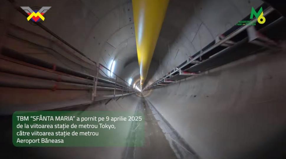 Scutul de forare "Sfânta Maria" finalizează primul segment de tunel între viitoarele stații de metrou Tokyo și Aeroport Băneasa 999760