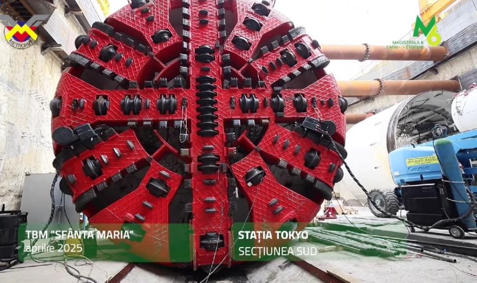 Scutul de forare "Sfânta Maria" finalizează primul segment de tunel între viitoarele stații de metrou Tokyo și Aeroport Băneasa 999769
