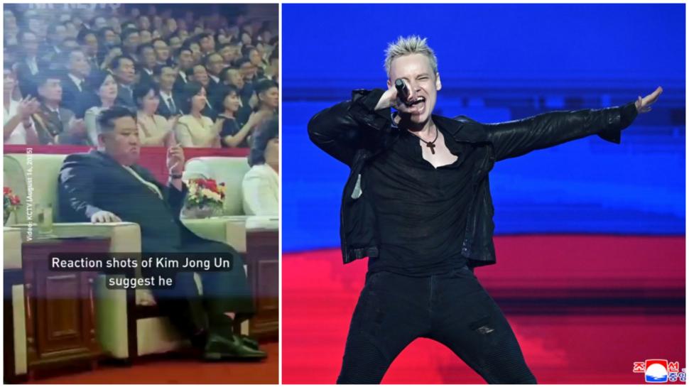 Kim Jong Un a avut un șoc când l-a văzut pe cântărețul în blugi strâmți și cruce la gât trimis de Putin. A fumat cât a durat show-ul  1000645