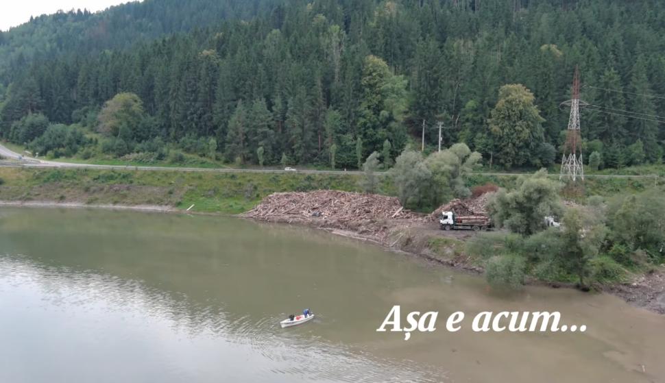 Înainte și după. Imagini cu lacul Izvorul Muntelui, la trei săptămâni după ce a fost acoperit de bușteni, animale moarte și deșeuri 1001442