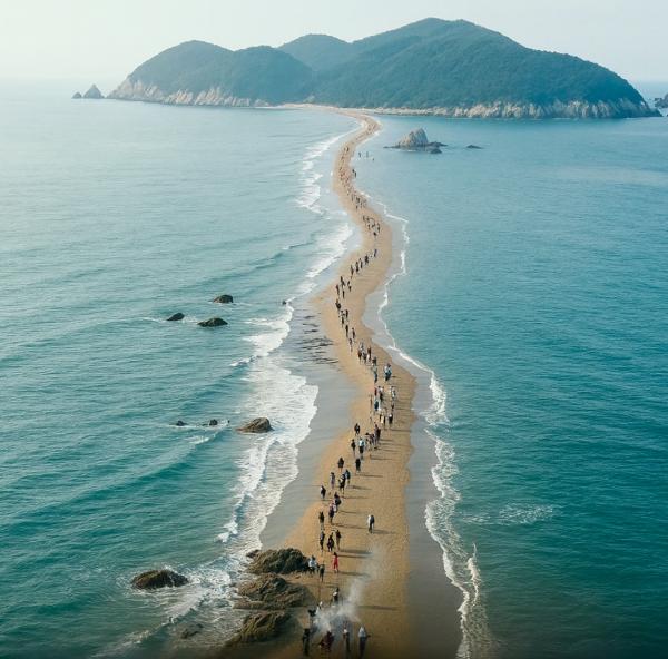 Marea misterioasă din Coreea de Sud care se desparte de două ori pe an, timp de o oră 1004038