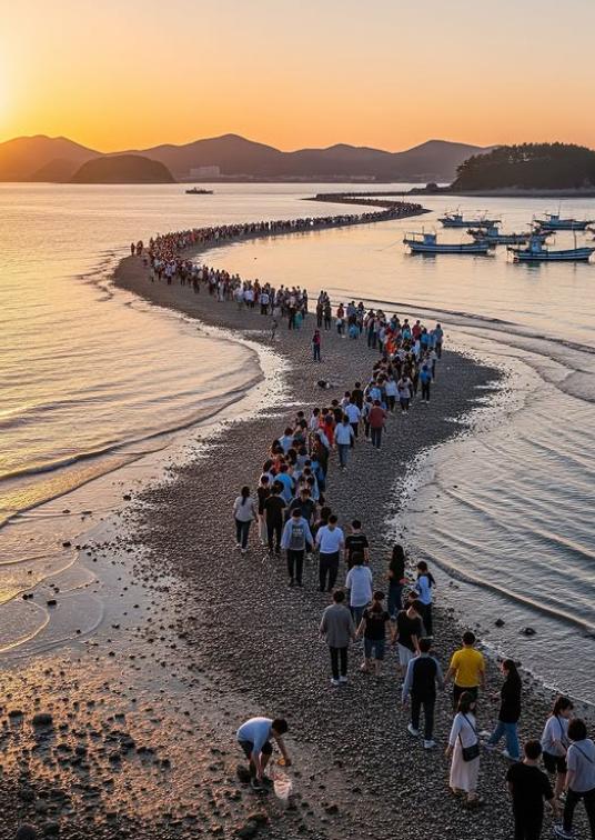 Marea misterioasă din Coreea de Sud care se desparte de două ori pe an, timp de o oră 1004039