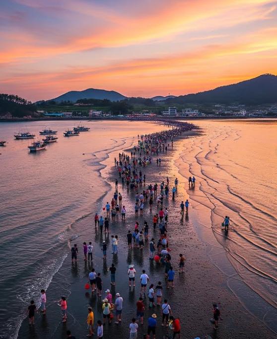 Marea misterioasă din Coreea de Sud care se desparte de două ori pe an, timp de o oră 1004040