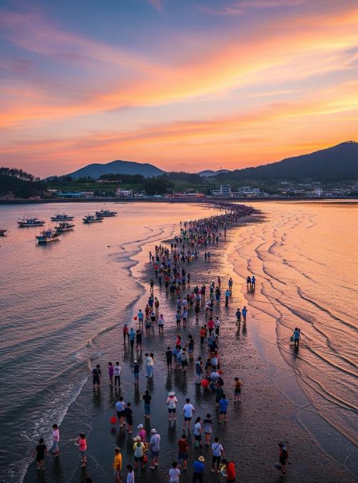 Marea misterioasă din Coreea de Sud care se desparte de două ori pe an, timp de o oră 1004043