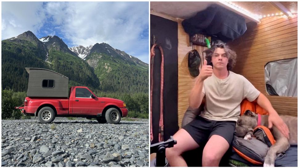 Un tânăr și-a construit cu 2.500 de euro o locuință pe camioneta lui și acum e liber să meargă unde vrea 1005627