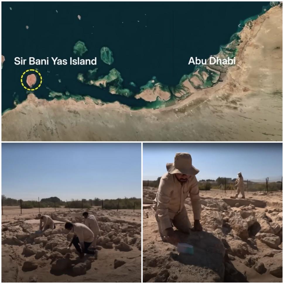 O cruce creștină rară, veche din secolul VII, a fost descoperită pe o insulă îndepărtată, în mijlocul unor stațiuni de lux din EAU 1007166