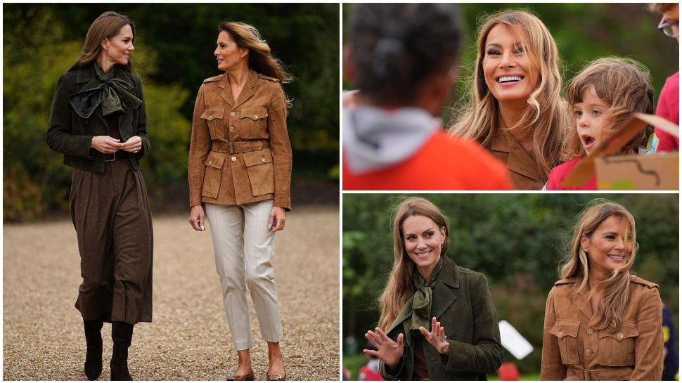 Imagini senzaționale cu Melania Trump și prințesa Catherine. După bal, au ieșit afară ca să facă „hoteluri pentru insecte” 1008574