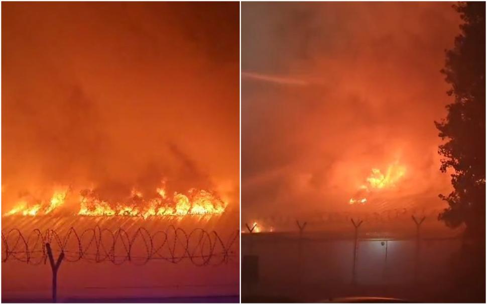 Incendiul violent din București nu a fost stins. Fumul dens se vede de la distanță. Aerul e de 7 ori mai poluat decât limita admisă 1009526