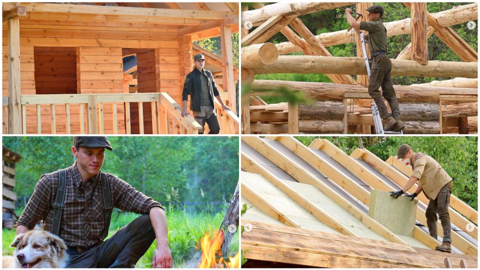 Un tânăr de 23 de ani și-a construit singur o casă cu 3.000 de euro și ce a găsit prin pădure 1009791