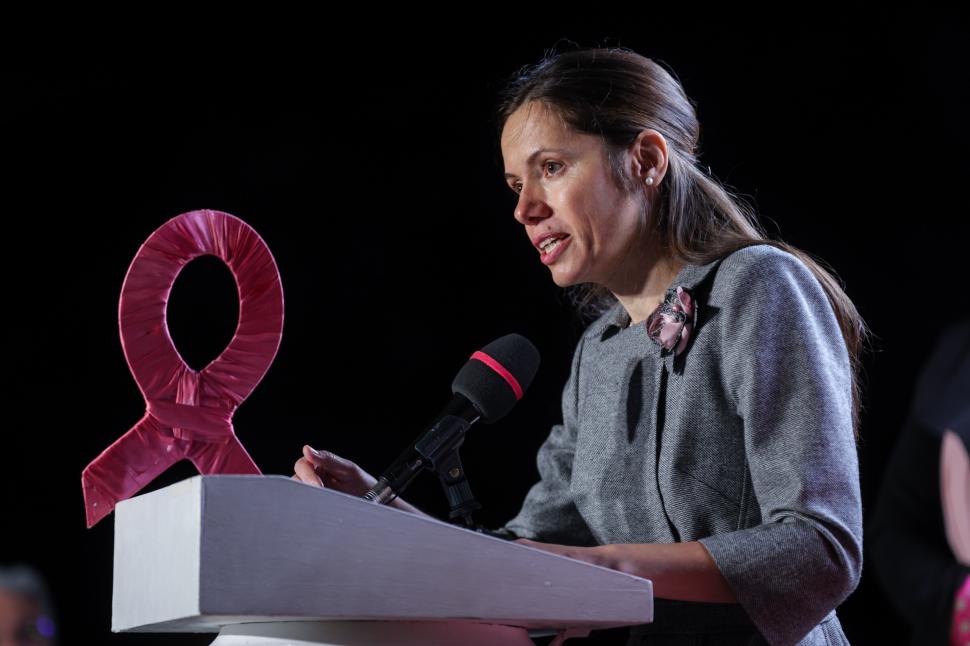 Mirabela Grădinaru, partenera președintelui Nicușor Dan, a participat la aprinderea luminilor roz la Palatul Cotroceni 1011584