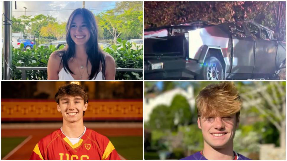 Trei tineri au plecat la plimbare cu un Cybertruck. Însă au avut un accident, portierele s-au blocat, iar mașina a luat foc 1012583