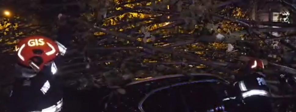 Apă de un metru pe unele străzi din Constanța. O mașină a fost luată de viitură, șoferul a aşteptat pe capotă să fie salvat 1013087