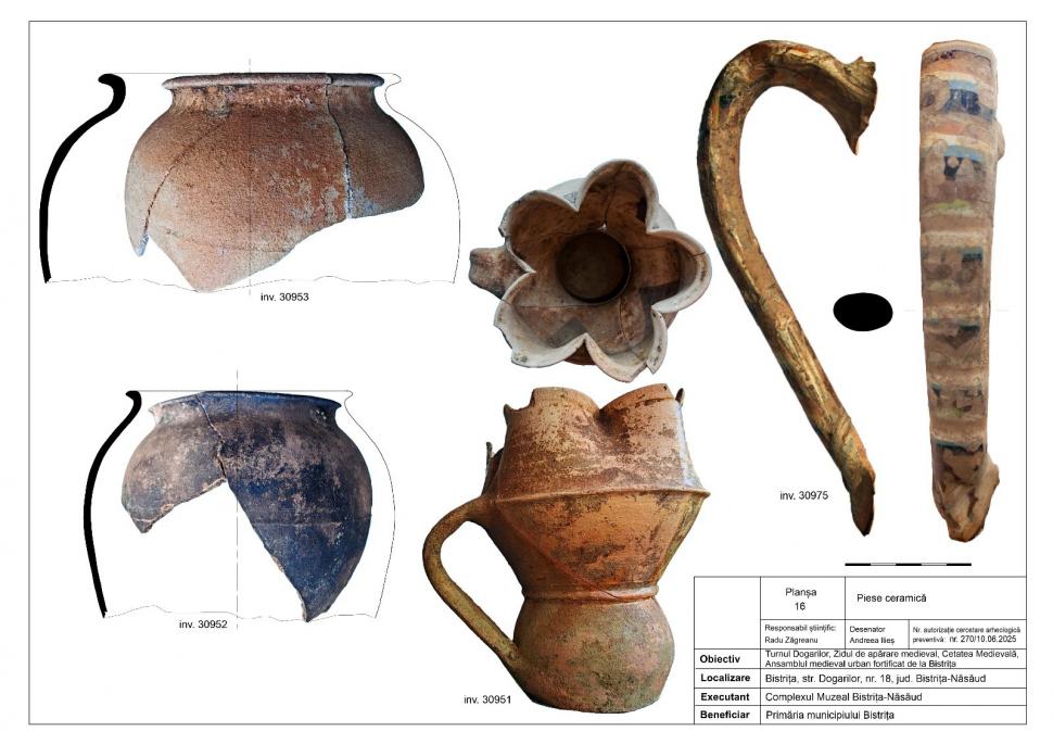 Descoperire arheologică importantă, la o cetate medievală din România: S-a găsit o groapă misterioasă cu artefacte, în Turnul Dogarilor 1014822