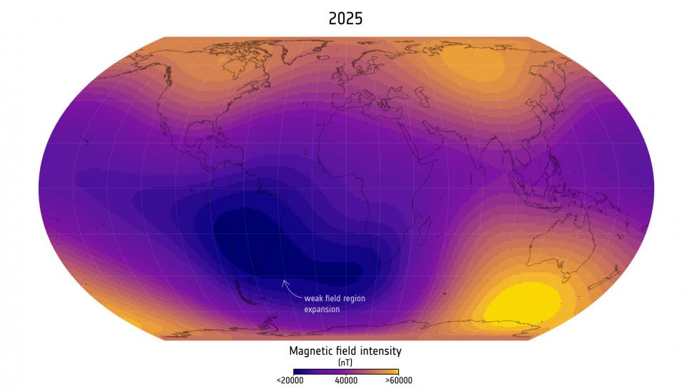 Imagini din satelit dezvăluie că un punct slab în câmpul magnetic al Pământului crește rapid:  "Se întâmplă ceva deosebit" 1014916