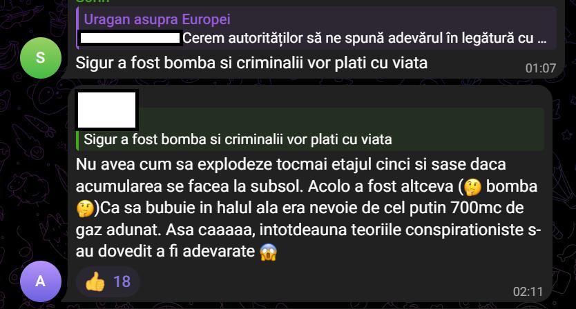 Avalanșă de postări halucinante despre explozia din Rahova. SRI: O campanie de dezinformare coordonată 1016563