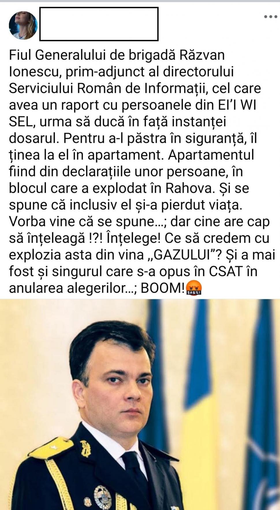Avalanșă de postări halucinante despre explozia din Rahova. SRI: O campanie de dezinformare coordonată 1016568