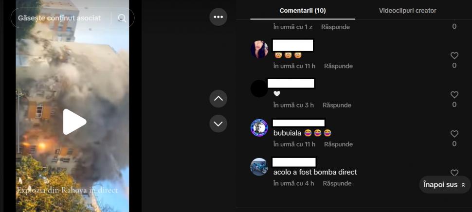 Avalanșă de postări halucinante despre explozia din Rahova. SRI: O campanie de dezinformare coordonată 1016571