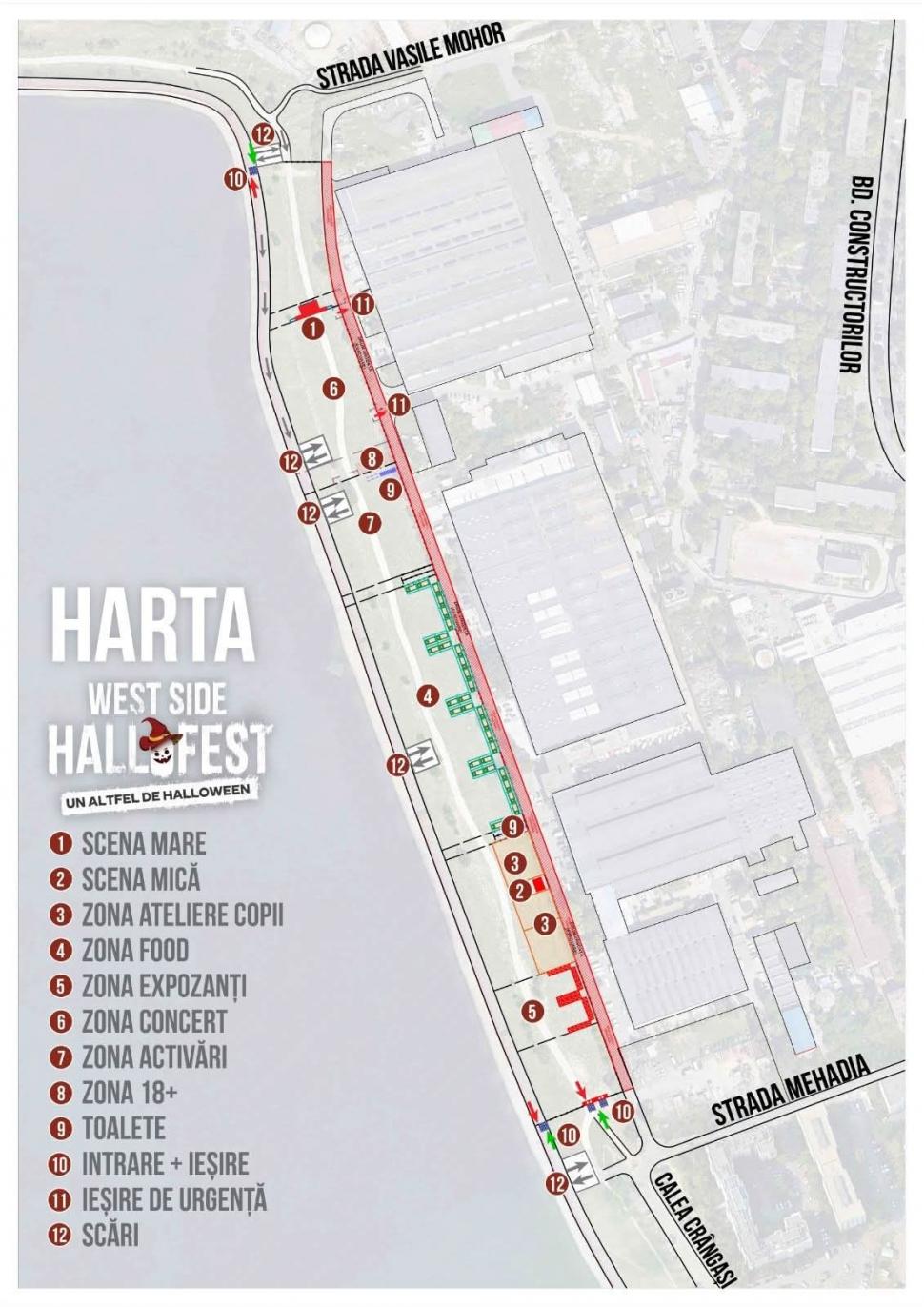Restricţii de circulaţie în Capitală pentru festivalul West Side Hallo Fest. Hărţile pe unde se poate circula în zona evenimentului 1017928