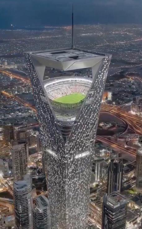 Cum va arăta „stadionul din cer” pe care Arabia Saudită îl construiește la 350 de metri deasupra solului. Costă 1 miliard de dolari 1019347