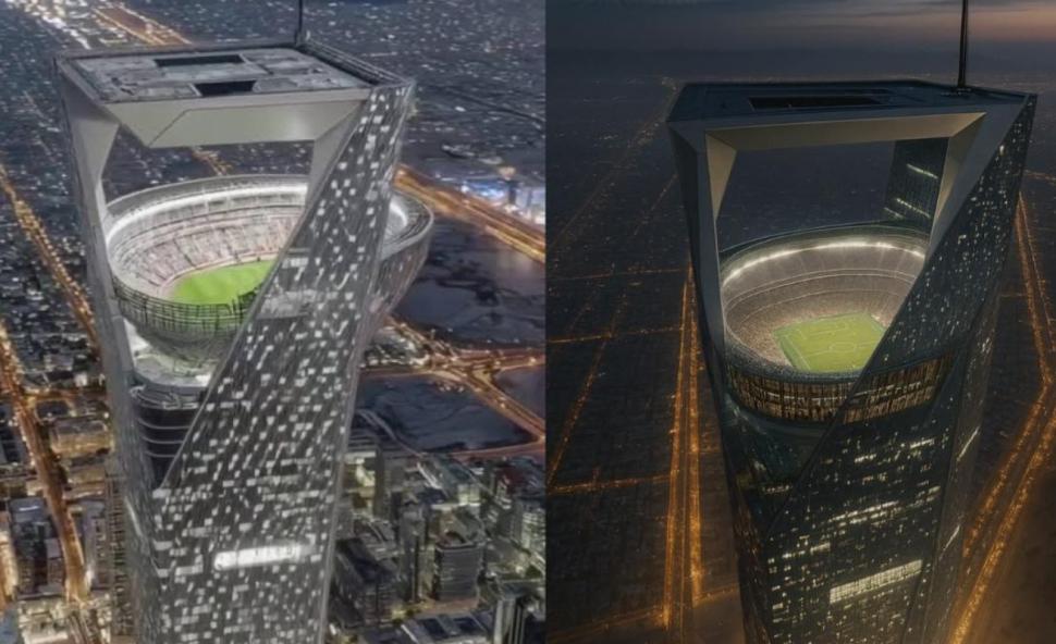 Cum va arăta „stadionul din cer” pe care Arabia Saudită îl construiește la 350 de metri deasupra solului. Costă 1 miliard de dolari 1019349