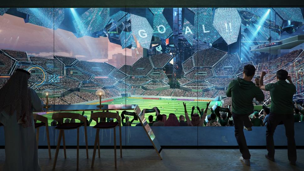 Cum va arăta „stadionul din cer” pe care Arabia Saudită îl construiește la 350 de metri deasupra solului. Costă 1 miliard de dolari 1019353