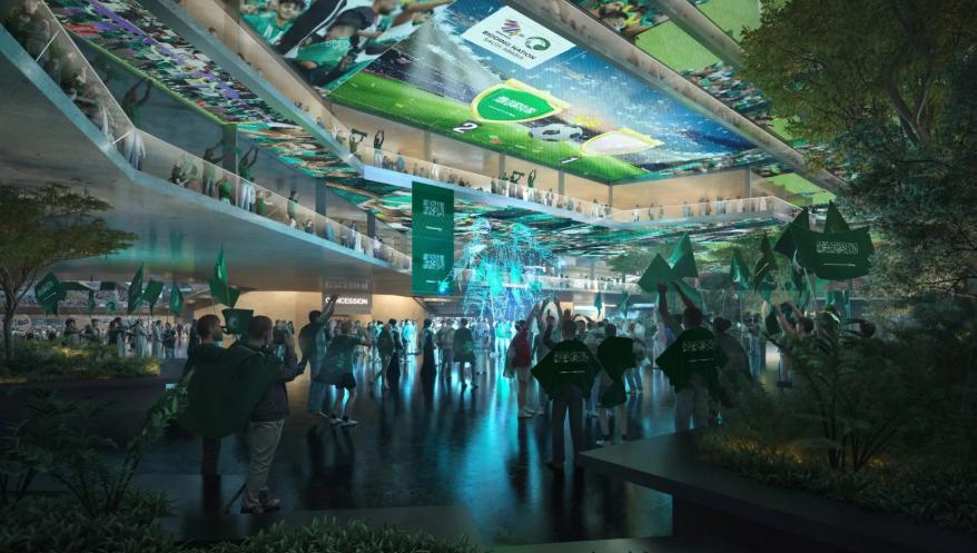 Cum va arăta „stadionul din cer” pe care Arabia Saudită îl construiește la 350 de metri deasupra solului. Costă 1 miliard de dolari 1019355