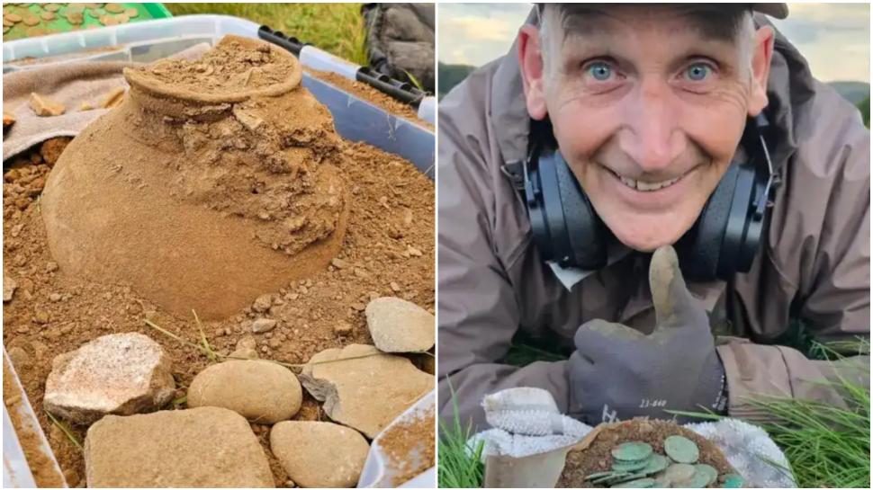 Un bărbat cu un detector de metale a găsit pe câmp două vase vechi din lut. Apoi a văzut ce era în ele: Nu-mi venea să cred 1019280