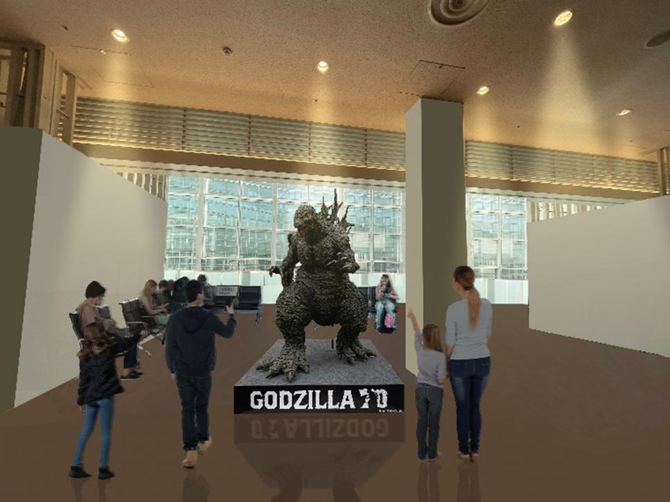 Un monstru Godzilla „la o scară impresionantă” va întâmpina pasagerii, pe aeroportul internațional din țara de origine a creaturii 1019266