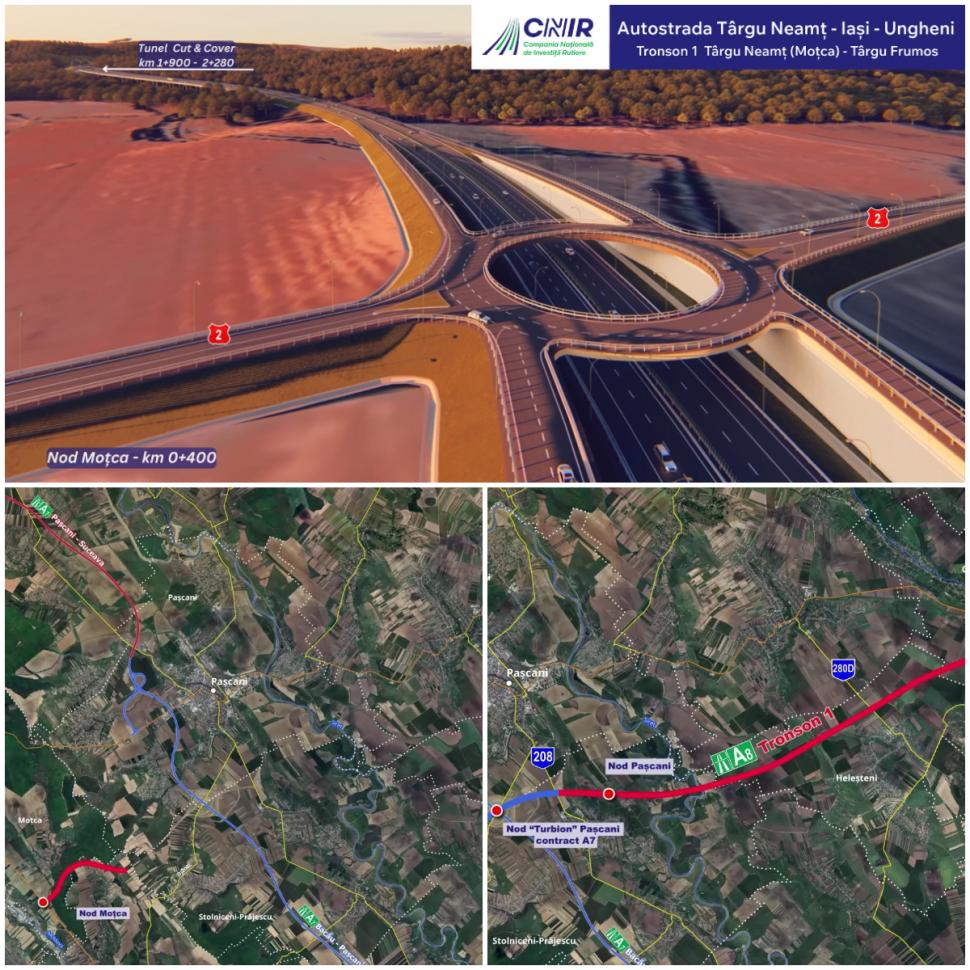 Cum va arăta primul tronson al Autostrăzii A8 Târgu Neamţ - Iaşi - Ungheni. Va fi construit de firme din România şi Bulgaria  1019747