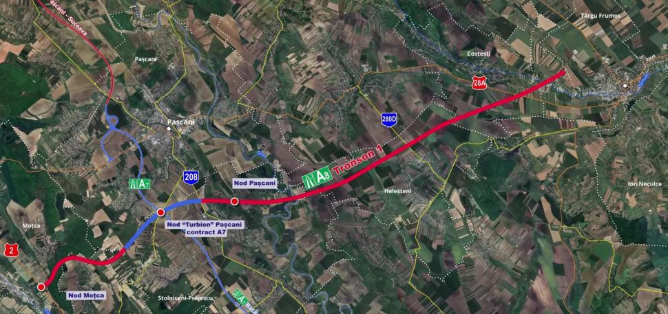 Cum va arăta primul tronson al Autostrăzii A8 Târgu Neamţ - Iaşi - Ungheni. Va fi construit de firme din România şi Bulgaria  1019751