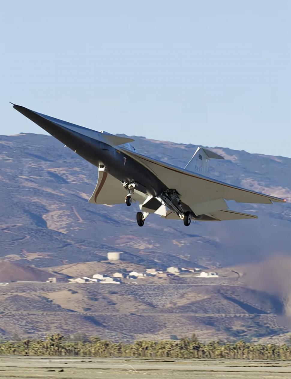 Primul avion supersonic silențios din lume a fost testat de americani. Cum arată în zbor aeronava pentru pasageri X-59 a NASA 1019547